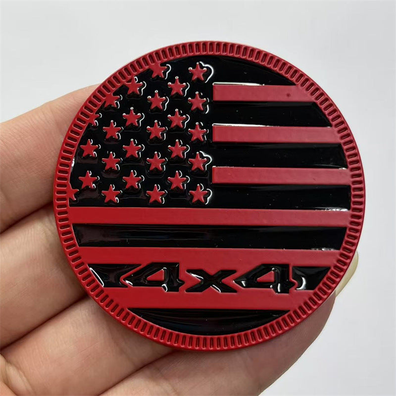 The new 4x4 American flag decorative sticker is suitable for Jeep, Chevrolet, pickup truck modified 4x4 American flag car sticker