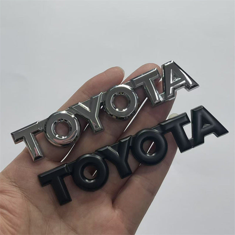 Suitable for Corolla Camry Ruizhi Corolla Crown Highlander Modified Metal TOYOTA Tailbox Labeling