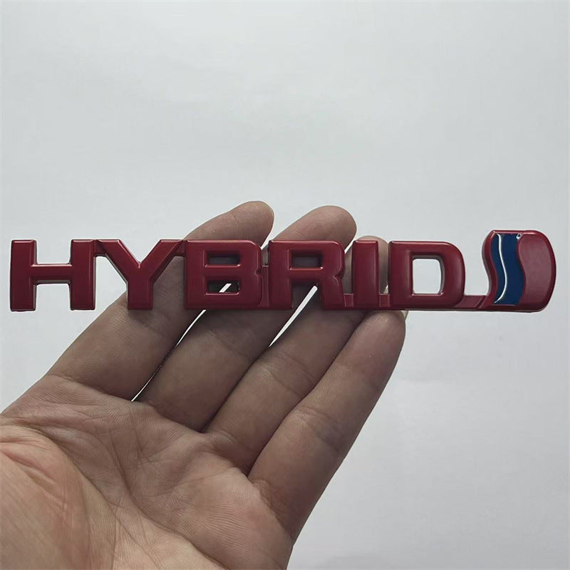 Suitable for Toyota RAV4 Ruizhi HYBRID environmentally friendly hybrid car logo, metal body sticker, rear sticker
