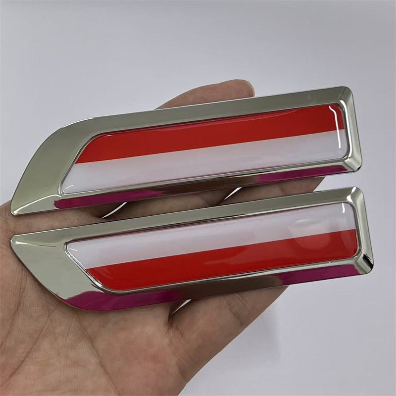 Applicable to automobiles UK Germany France USA Italy China, metal modified fender labeling, side labeling