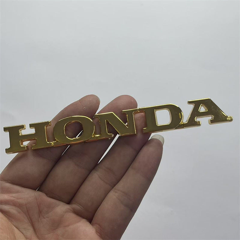 Suitable for Honda modification HONDA trunk logo labeling, metal one-piece English letter decorative body sticker