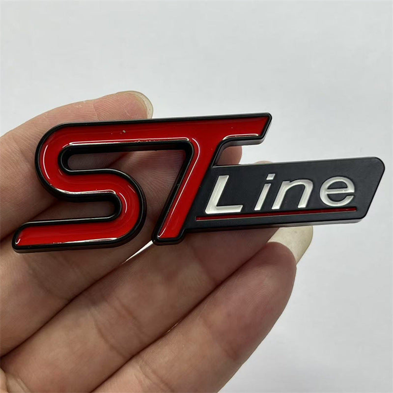 Metal STline car labeling, suitable for Ford Sharp Modified Car Label Performance ST Sports Body Tailgate Label