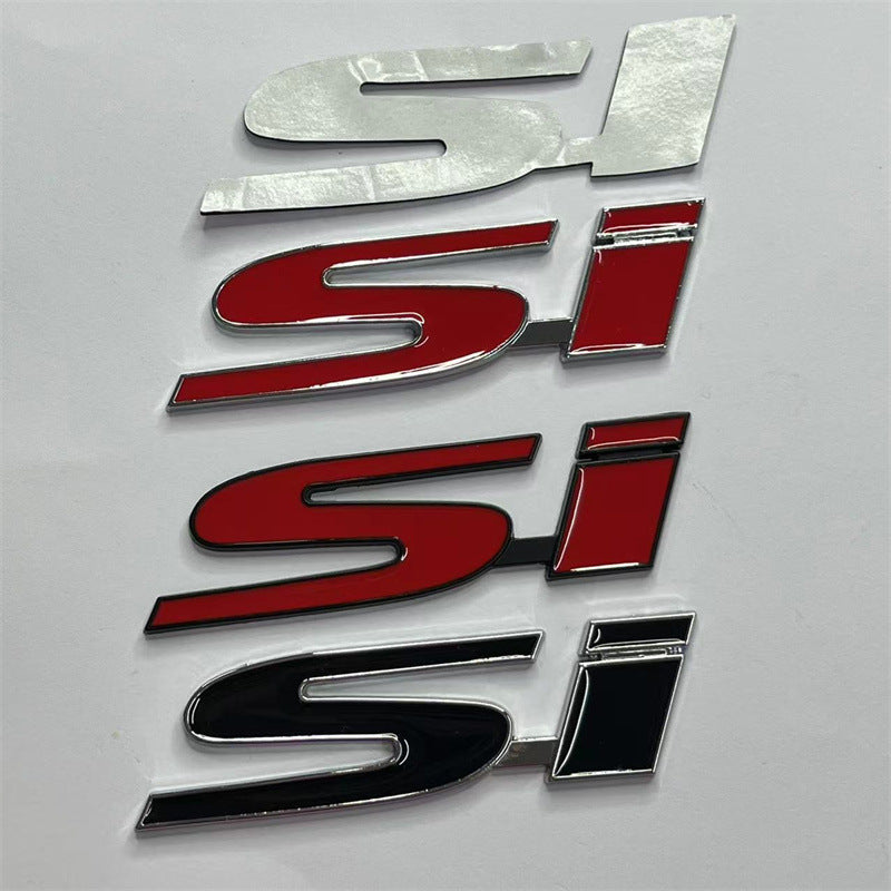 Metal rear tail mark SI modification, car sticker, suitable for Honda, Civic crv XRV crown tail mark side mark