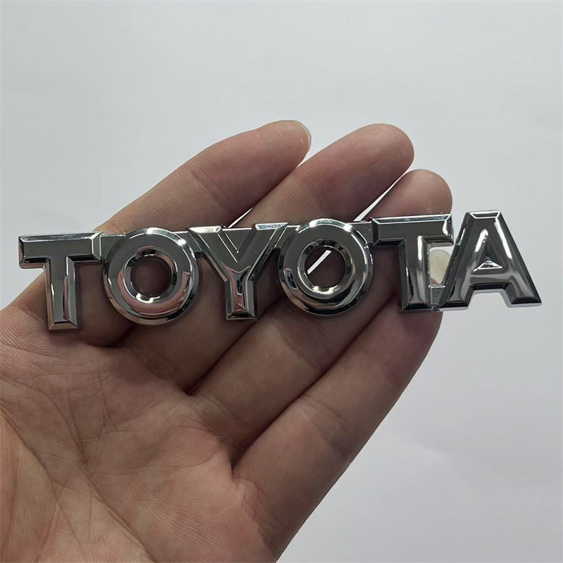 Suitable for Corolla Camry Ruizhi Corolla Crown Highlander Modified Metal TOYOTA Tailbox Labeling