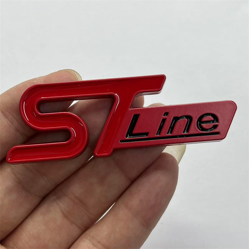 Metal STline car labeling, suitable for Ford Sharp Modified Car Label Performance ST Sports Body Tailgate Label