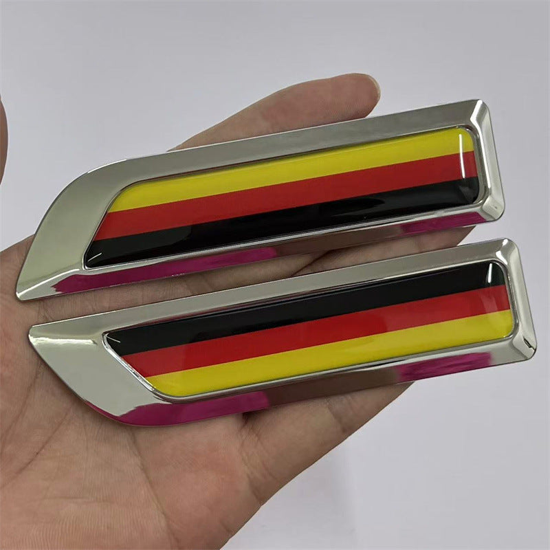 Applicable to automobiles UK Germany France USA Italy China, metal modified fender labeling, side labeling