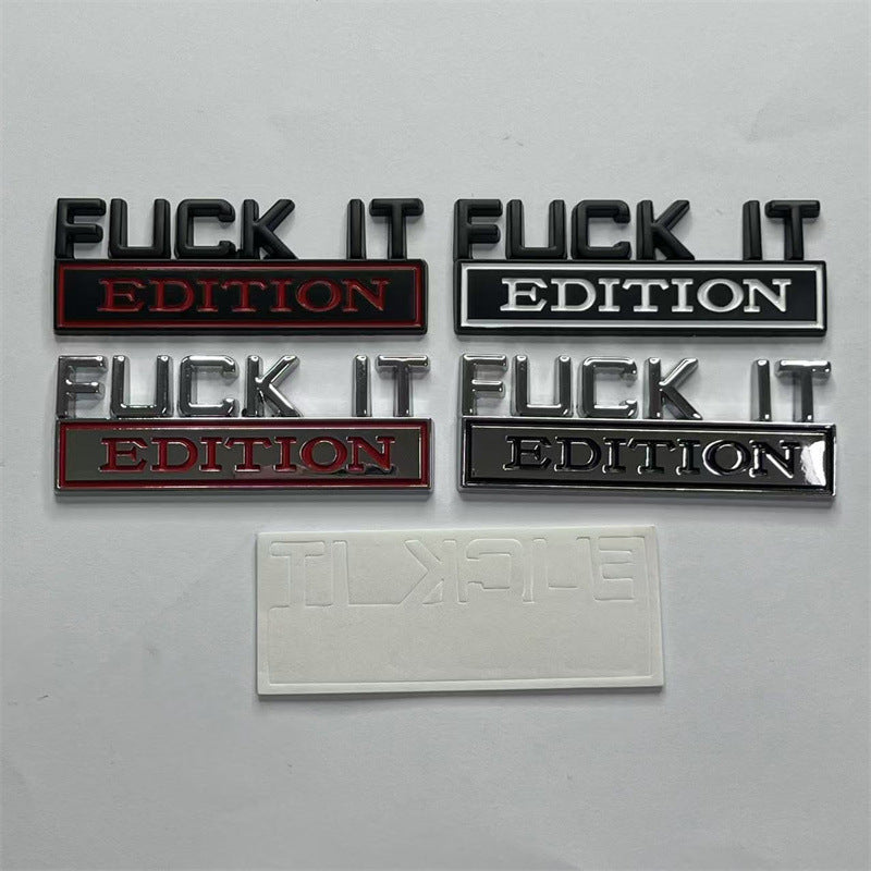 Suitable for Ford car labeling, car metal flap label fuck it edition modified badge
