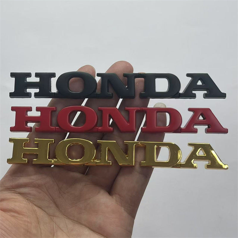Suitable for Honda modification HONDA trunk logo labeling, metal one-piece English letter decorative body sticker