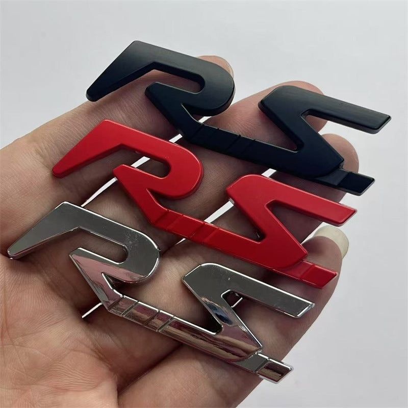 Suitable for RS car logo Renault logo tail logo modification sticker RS LINE sticker Sports side sticker Metal body sticker