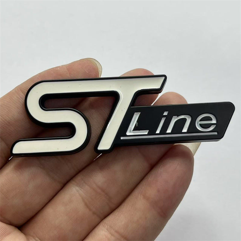 Metal STline car labeling, suitable for Ford Sharp Modified Car Label Performance ST Sports Body Tailgate Label