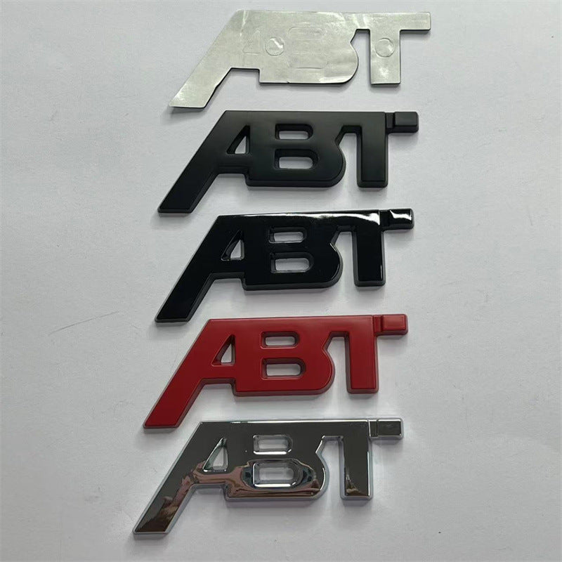 Suitable for car modification metal ABT labeling, personalized net modification ABT car logo, trunk fender sticker