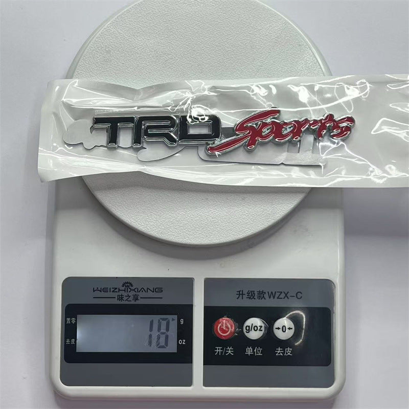 Auto metal car logo TRDsports label, fender car sticker TRDsports front logo modification, tail logo