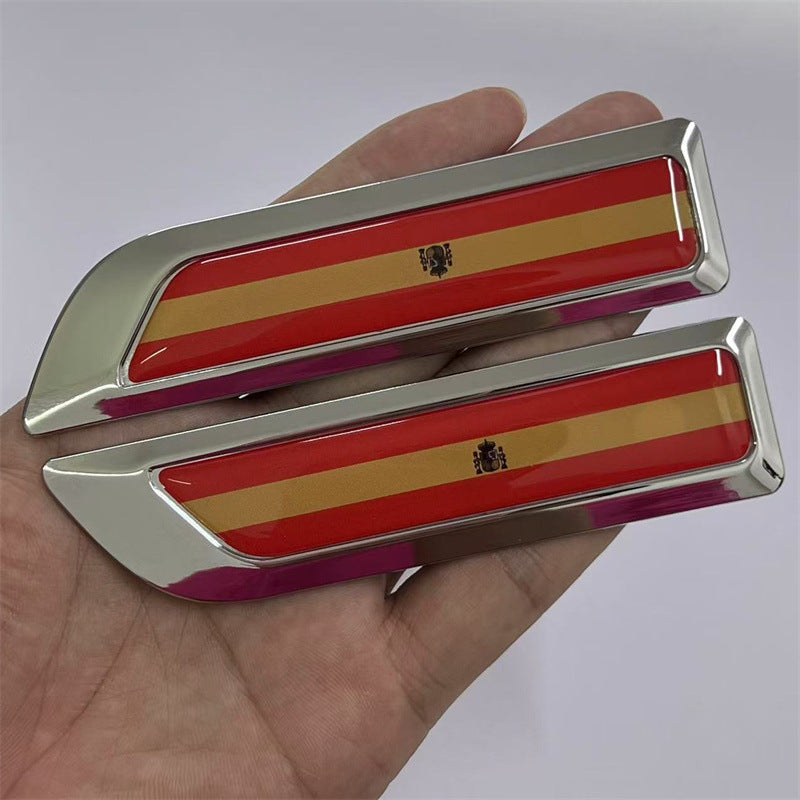 Applicable to automobiles UK Germany France USA Italy China, metal modified fender labeling, side labeling