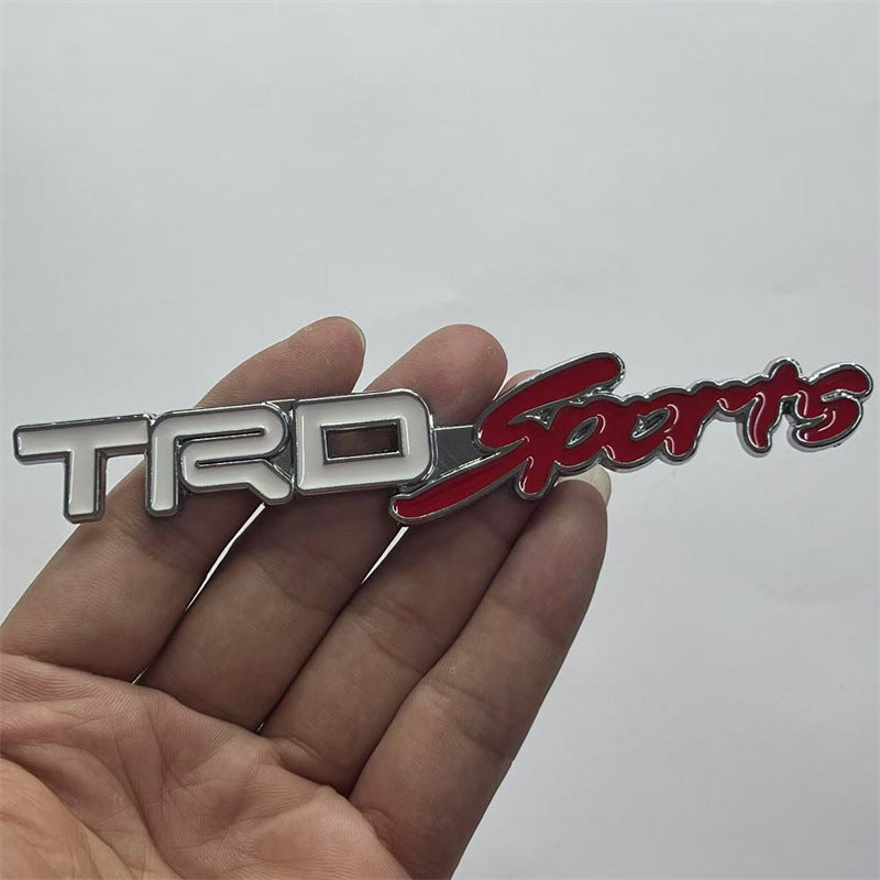 Auto metal car logo TRDsports label, fender car sticker TRDsports front logo modification, tail logo