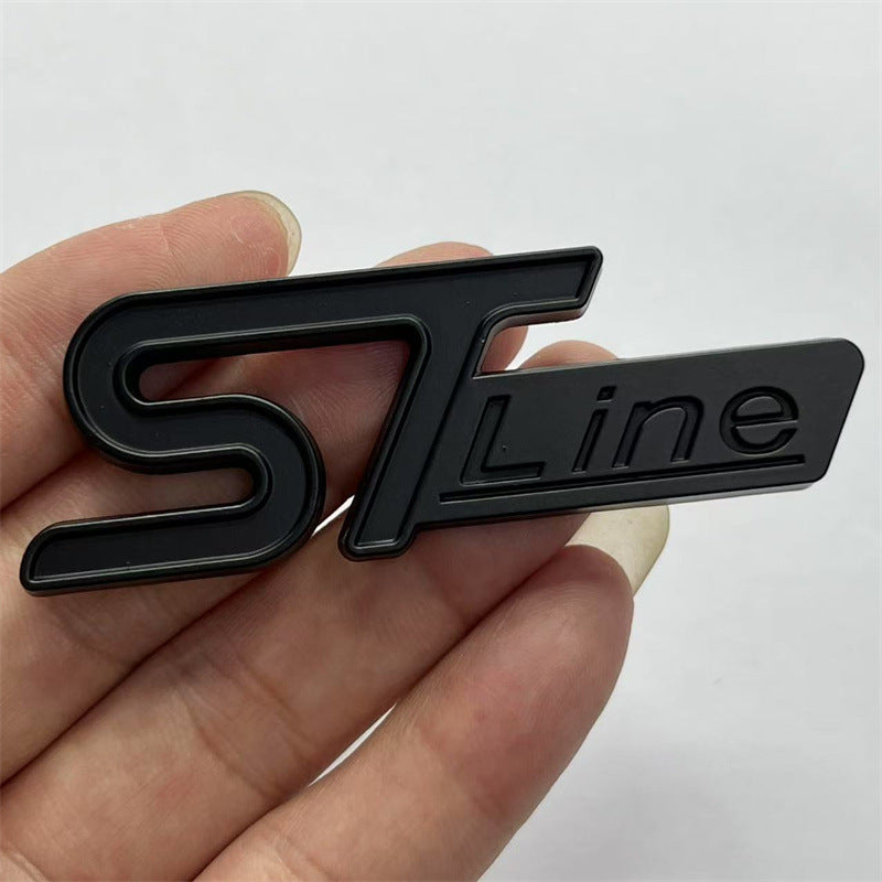 Metal STline car labeling, suitable for Ford Sharp Modified Car Label Performance ST Sports Body Tailgate Label