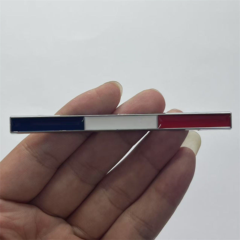 Cross-border hot sale, national flag car sticker, car flag metal side sticker, Germany, Italy, France tail sticker for loading cars