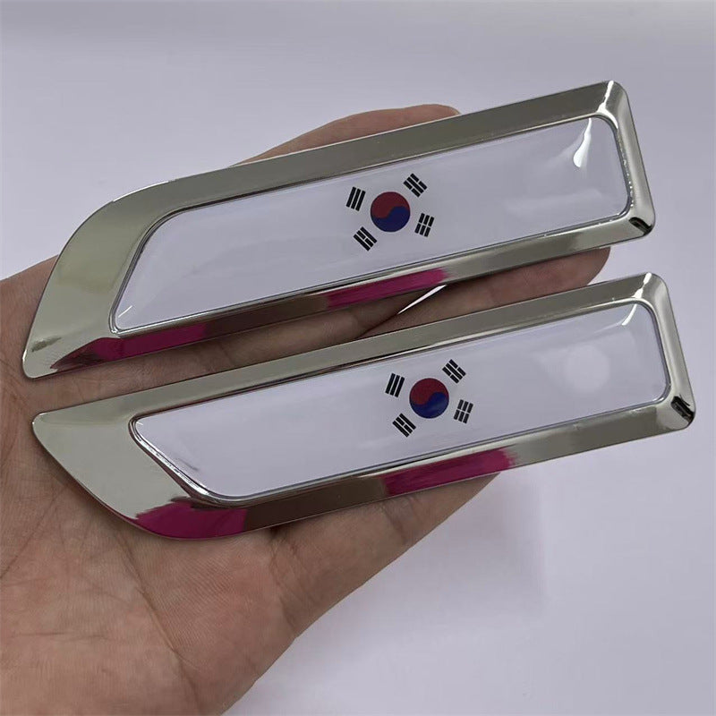 Applicable to automobiles UK Germany France USA Italy China, metal modified fender labeling, side labeling