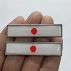 汽车金属日本叶子板车贴车标改装金属贴标 国旗迷你对装滴胶侧标