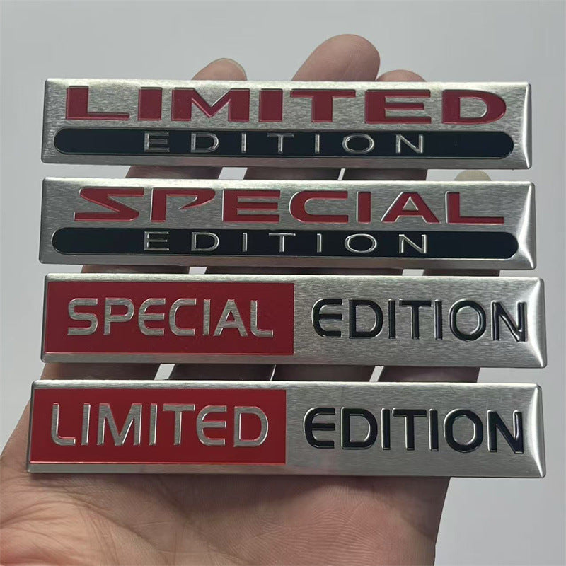 Cross-border LIMITED EDITION car logo, car modification SPECIAL EDITION metal car sticker, aluminum label