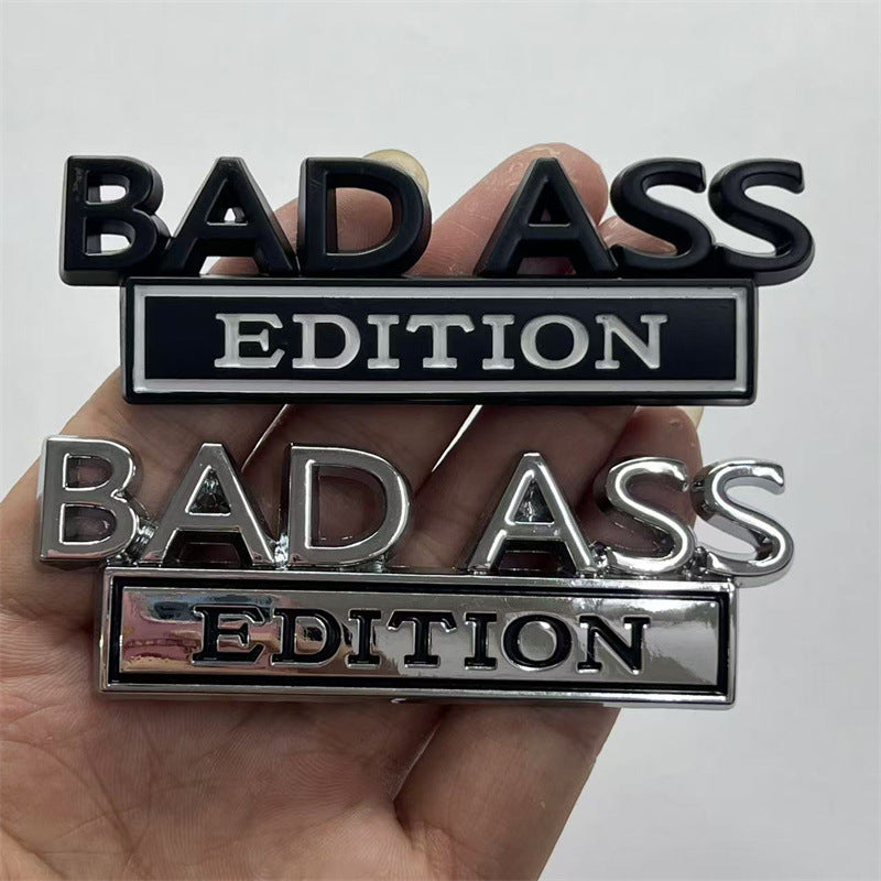 Cross-border supply Car logo Car modification label BAD ASS Car sticker Metal EDITION Body sticker Tail sticker