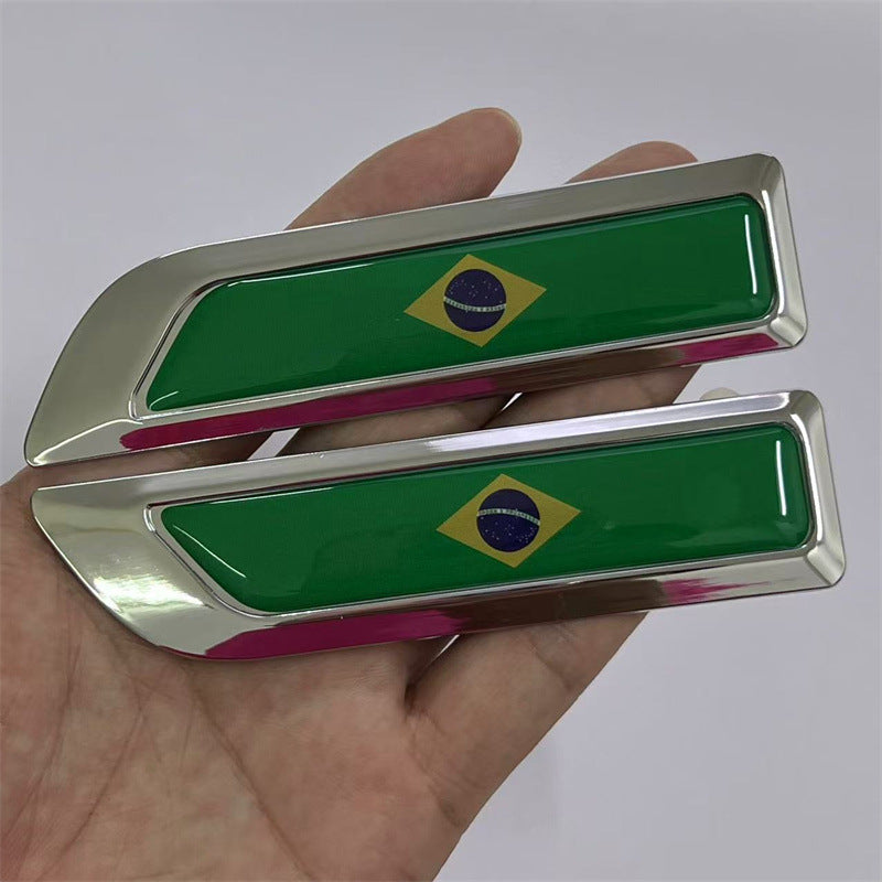 Applicable to automobiles UK Germany France USA Italy China, metal modified fender labeling, side labeling