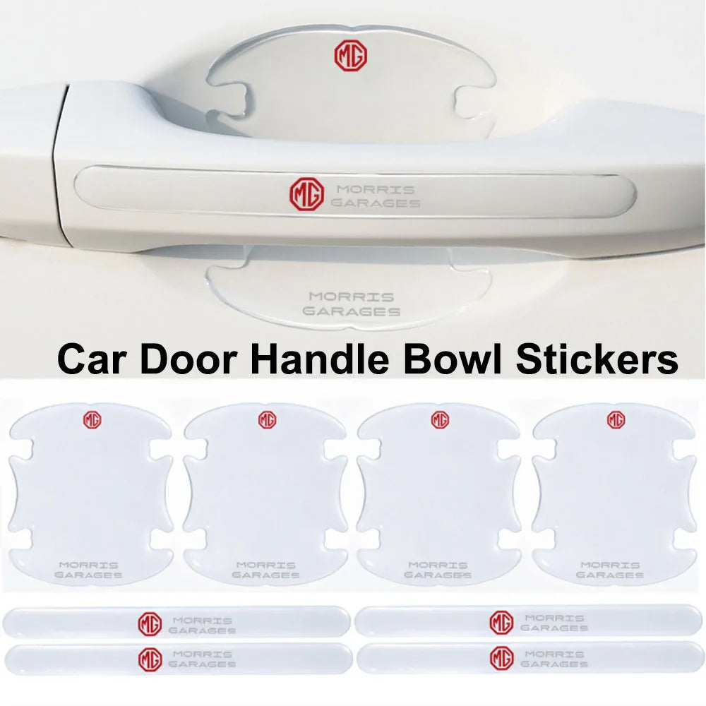 Epoxy Car Door Handle Bowl Stickers For MG Logo MG3 MG5 MG6 MG7 ZR TF ZS ES HS EZS Morris 3 GS Auto Protection Decals Decoration
