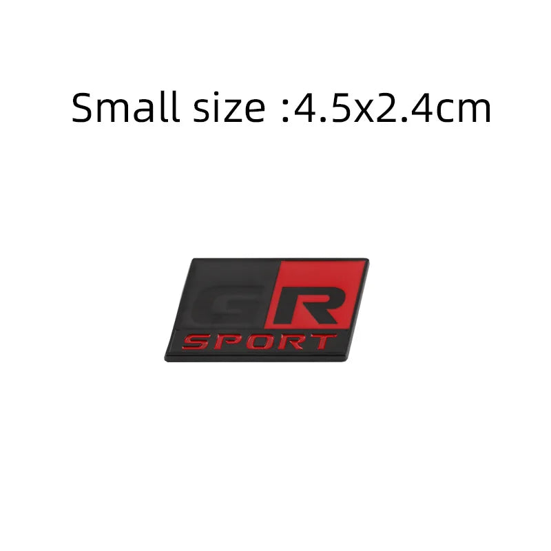 3D Metal Car Sticker GR Sport Logo Badge Emblem Decal for Toyota HV GR Sport YARiS GRMN RZ RC RS Prius Lexus Harrier GR Sticker