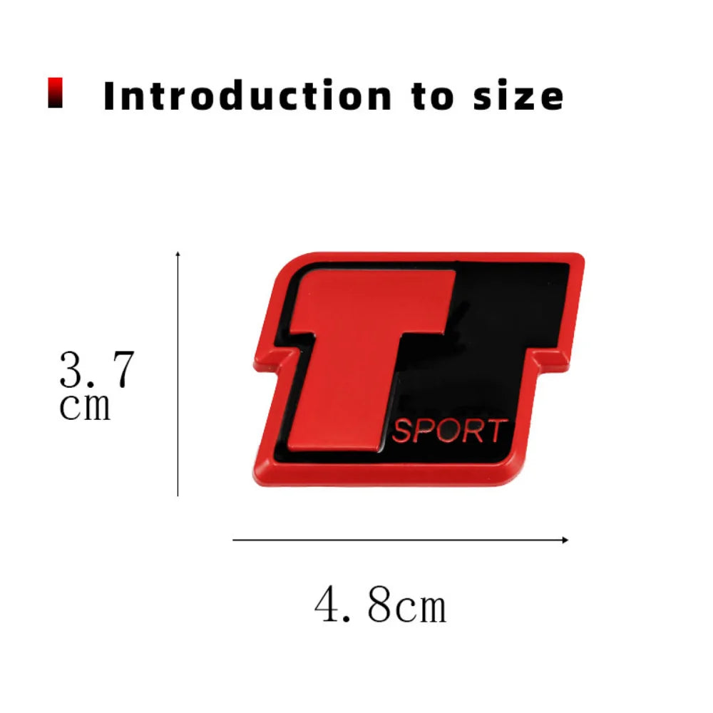 Car Sticker T Sport Stickers Emblem Badge Rear Trunk Decals for Toyota RAV4 Prado Corolla Camry Tundra Highlander Hiace Venza