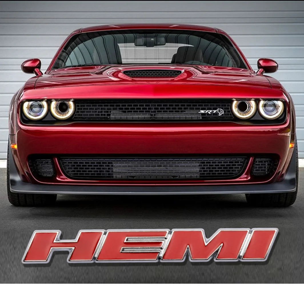 3D Hemi Sticker Front Grille Emblem Body Decor for Dodge RT RAM Jcuv Nitro Caliber Viper Dakota Journey Caravan Charger Durango
