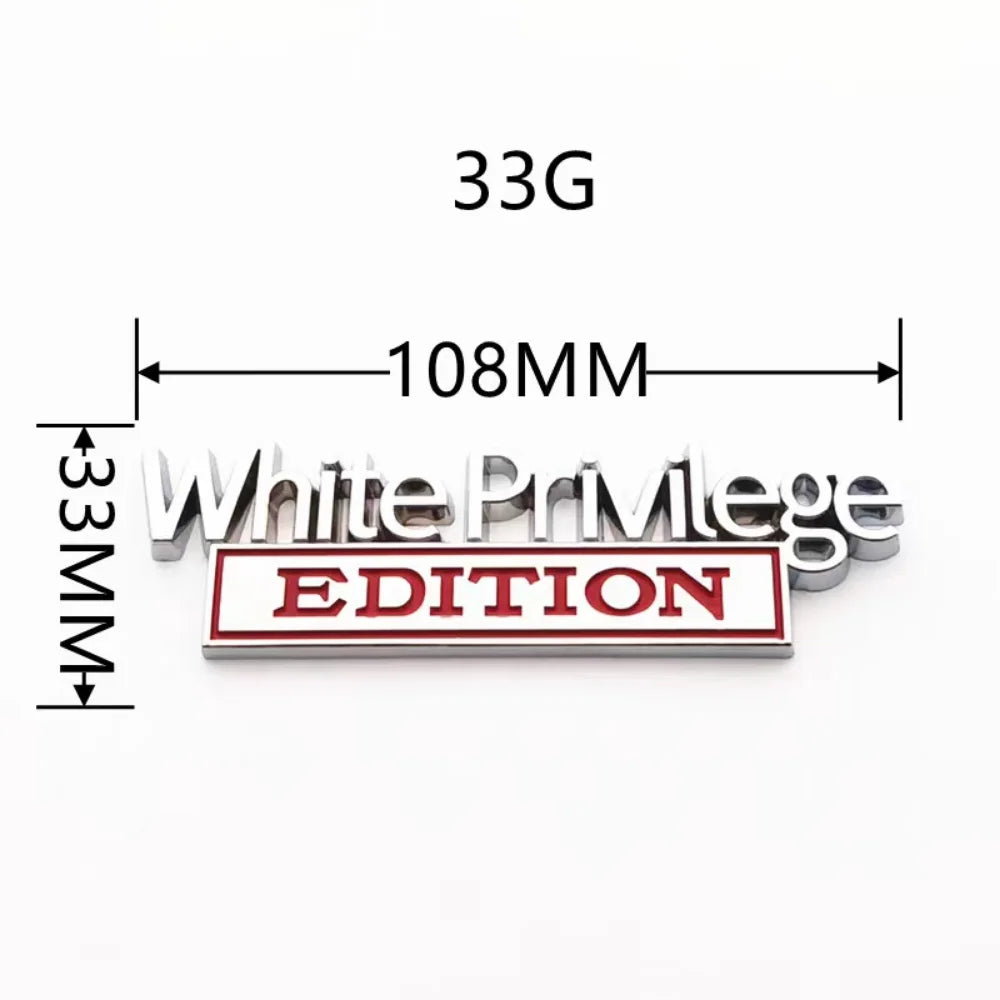 Black Privilege Edition Badge Emblem Sticker for Jeep Ford F350 F250 F150 Chevy Silverado 1500 2500 Chevrolet C10 C15