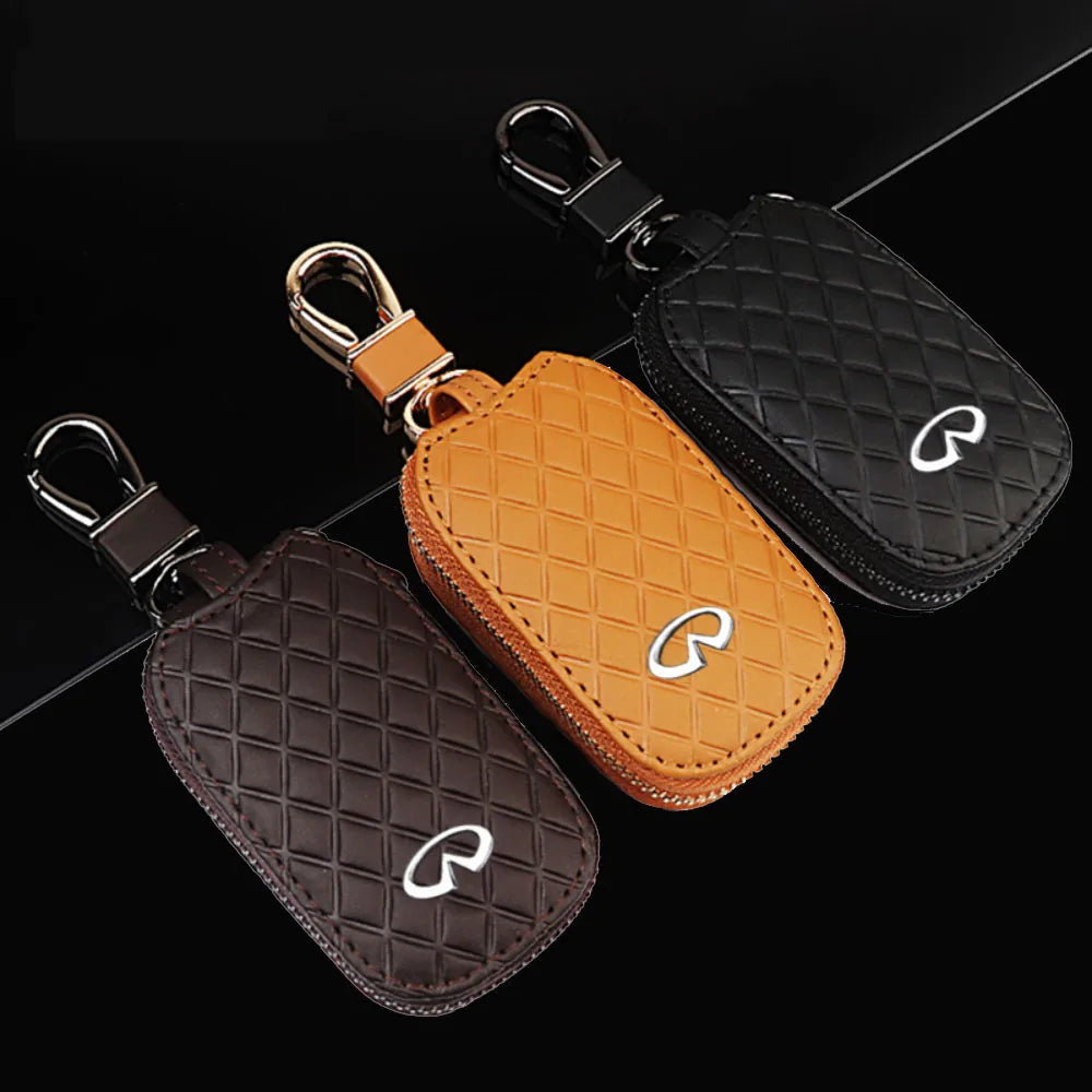 Auto Keychain Bag Keyring Cover Case Key Organizer for Infiniti Q50 QX70 G35 FX35 Q30 G37 Q70 Q60 QX50 QX60 QX80 Car Accessories