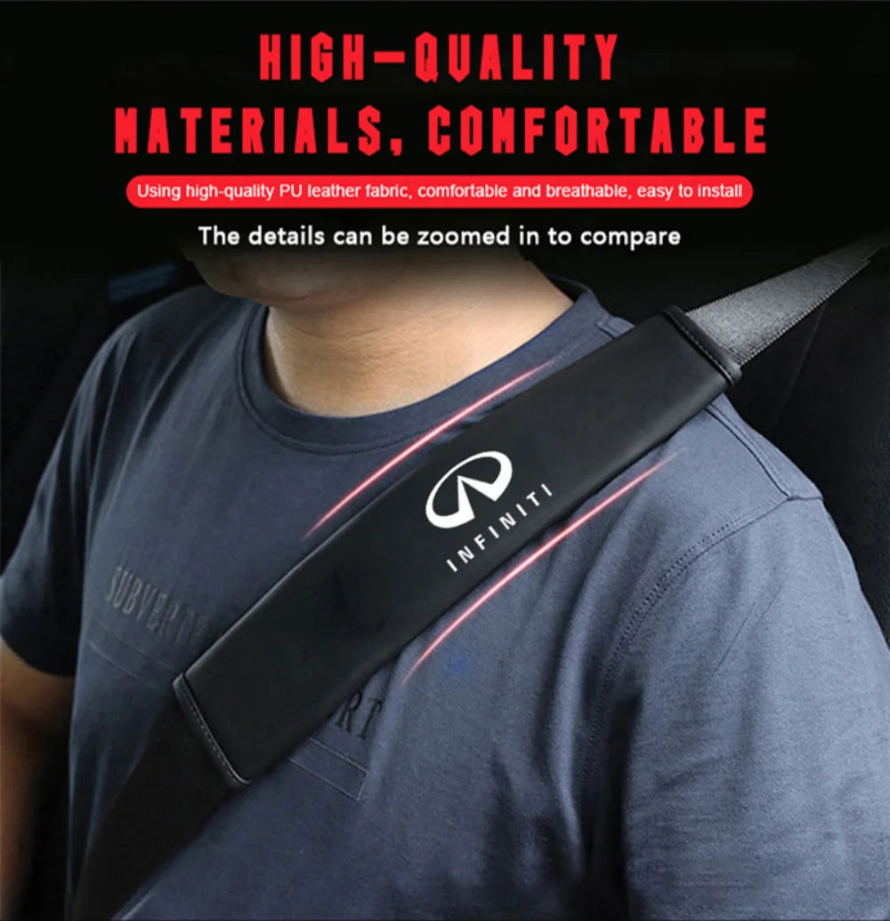 Car Seat Belt Safety Shoulder Protection Cover for Infiniti Q50 QX70 G35 FX35 G37 G35 M37 M35 QX80 QX60 QX50 EX35 FX45 FX37 Q30