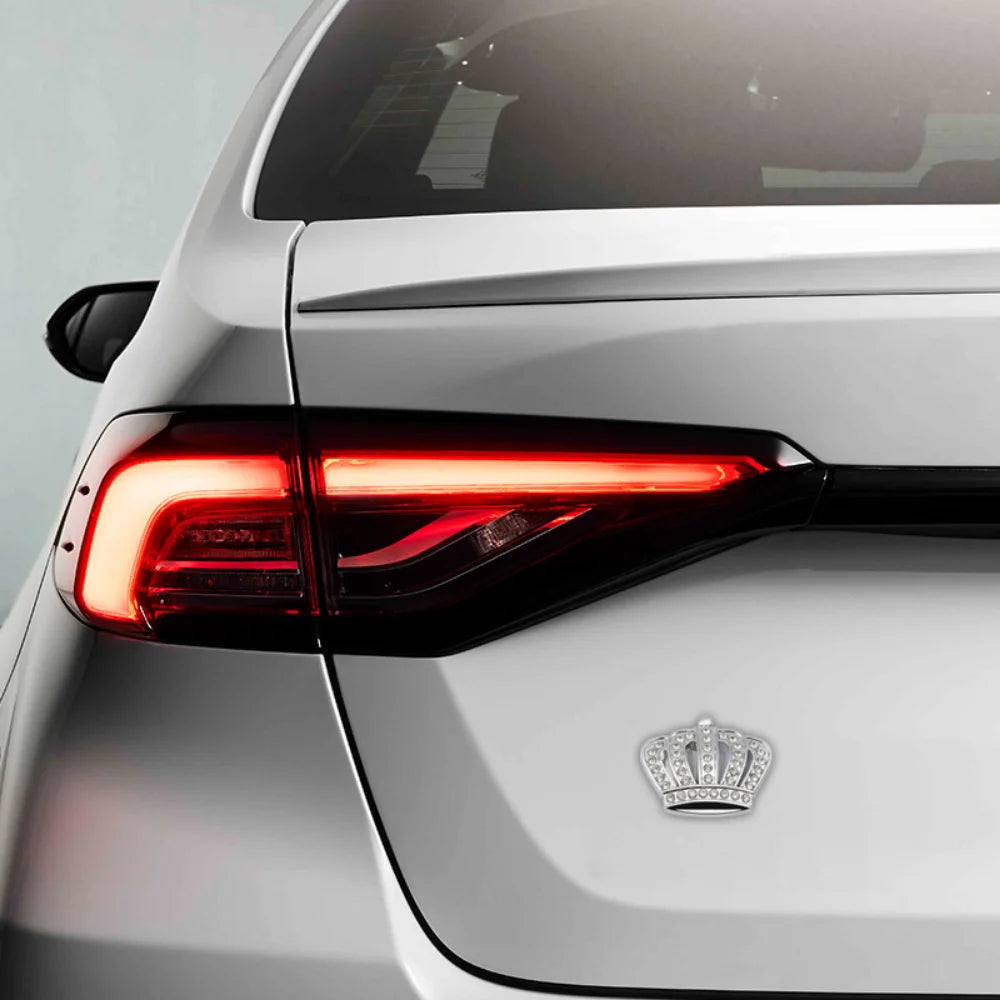 3D Crown Diamond Car Crown Gold Royal Sticker Wings Emblem Badge for BMW Toyota Ford Audi Honda Opel Car Stickers Imperial Crown