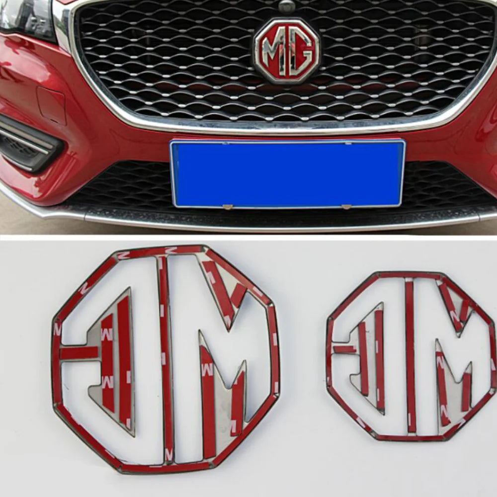 Car Front Grille Emblem Rear Boot Logo Sticker For MG MG6 ZS Morris Garage Stainless Steel Automobile Refitting Accessories