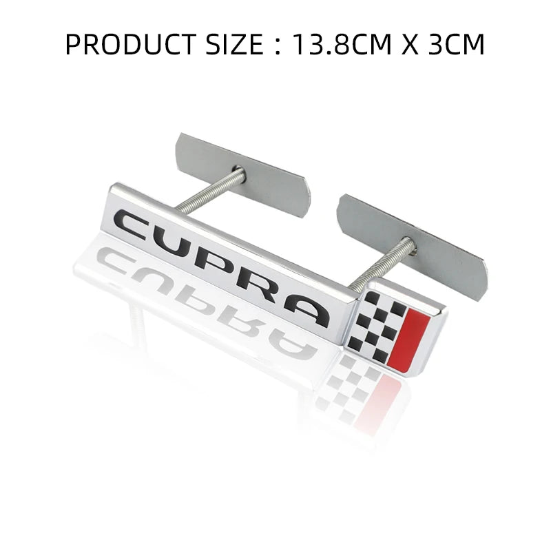 3D Car R Logo Cupra Rear Trunk Emblem Sticker Front Hood Grill Badge Decals for Seat Arona Leon Ateca Ibiza Altea Cupra Formula
