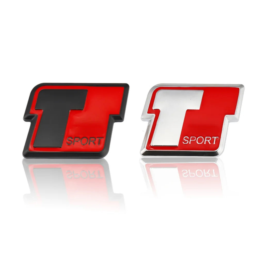 Car Sticker T Sport Stickers Emblem Badge Rear Trunk Decals for Toyota RAV4 Prado Corolla Camry Tundra Highlander Hiace Venza