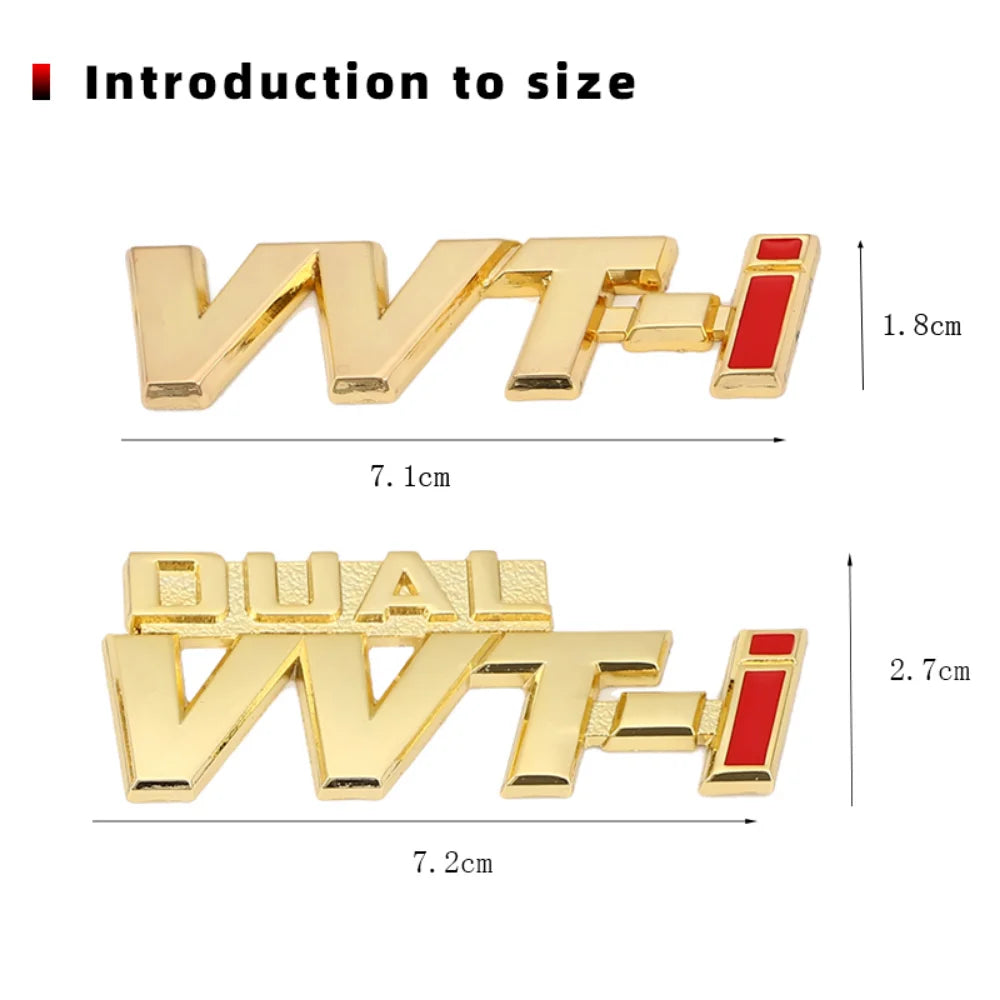 Car Sticker Emblem Badge Decals for TOYOTA VVT-i Dual VVTI Camry COROLLA YARiS Rav4 Ralink REIZ CROWN PRIUS REIZ Auris Avensis