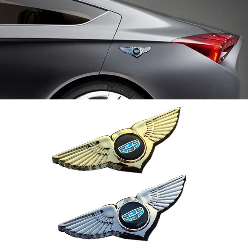 3D Car Front Grille Wings Emblem Sticker Side Badge Decal for Geely Emgrand GT EC7 EC8 X7 7 GE EV8 EX7 Vision CK GE MK bl gx7
