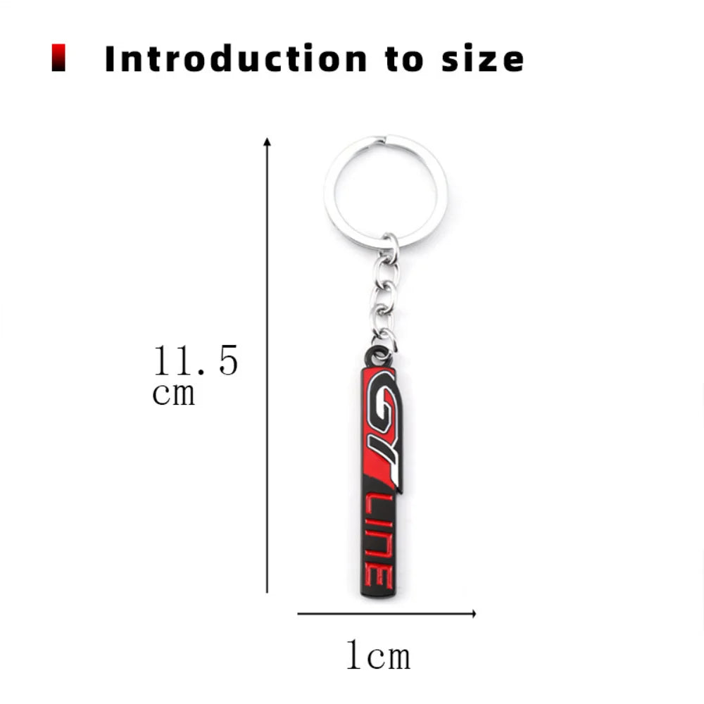 Car GT Line Keychain for Peugeot GT RCZ 3008 5008 308 508 KIA Forte Optima Picanto Stinger Sorento Renault Clio Grandtour Megane