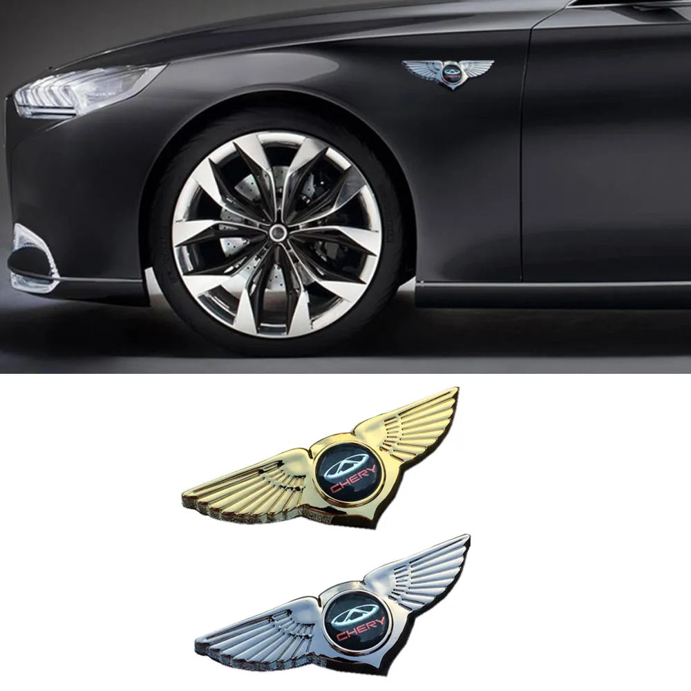 Metal Car Grille Emblem Styling Fender Stickers For Chery fulwin Arrizo qq tiggo 3 5 t11 a1 a3 a5 amulet m11 fora Accessories