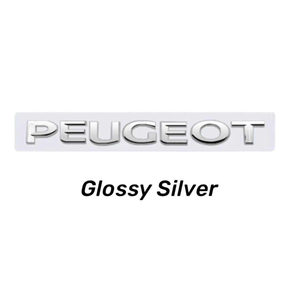 ABS Car Rear Trunk 3D Lettering Emblem Side Badge for Peugeot 307 207 206 308 301 208 107 3008 407 2008 508 406 4008 Decals