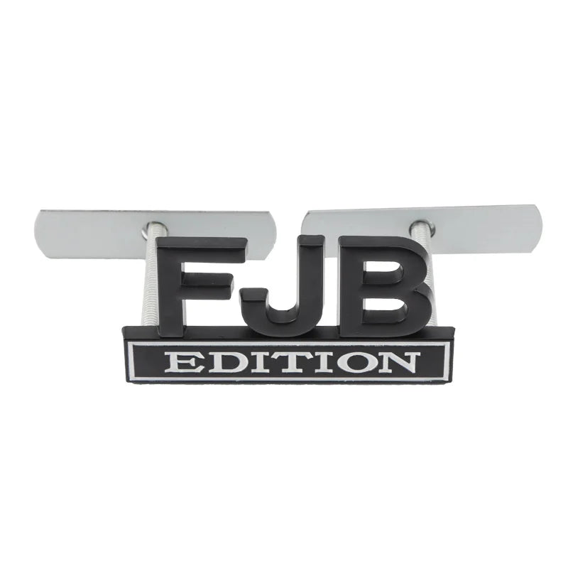 FJB Logo Edition Emblem Badge Front Hood Grille Car Sticker for Jeep Compass Renegade Ford RS200 F350 F250 F150 Silverado RAM