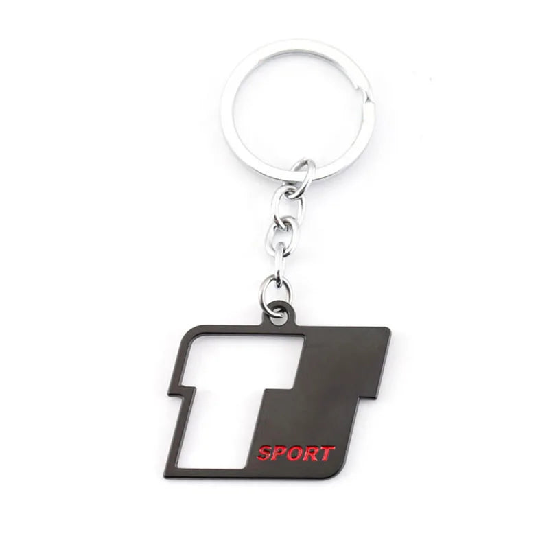 Metal T Sport Logo Car Keychain Key Ring Holder for Toyota RAV4 Prado Corolla Tundra Highlander Hiace Venza Camry Prius Tacoma
