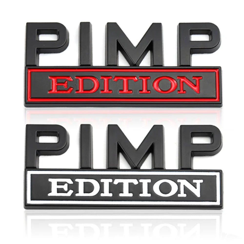 Car Sticker PIMP Edition Emblem Metal for Jeep Compass Patriot Renegade Ford F150 F250 Chevrolet RAM Hummer Grille Sticker