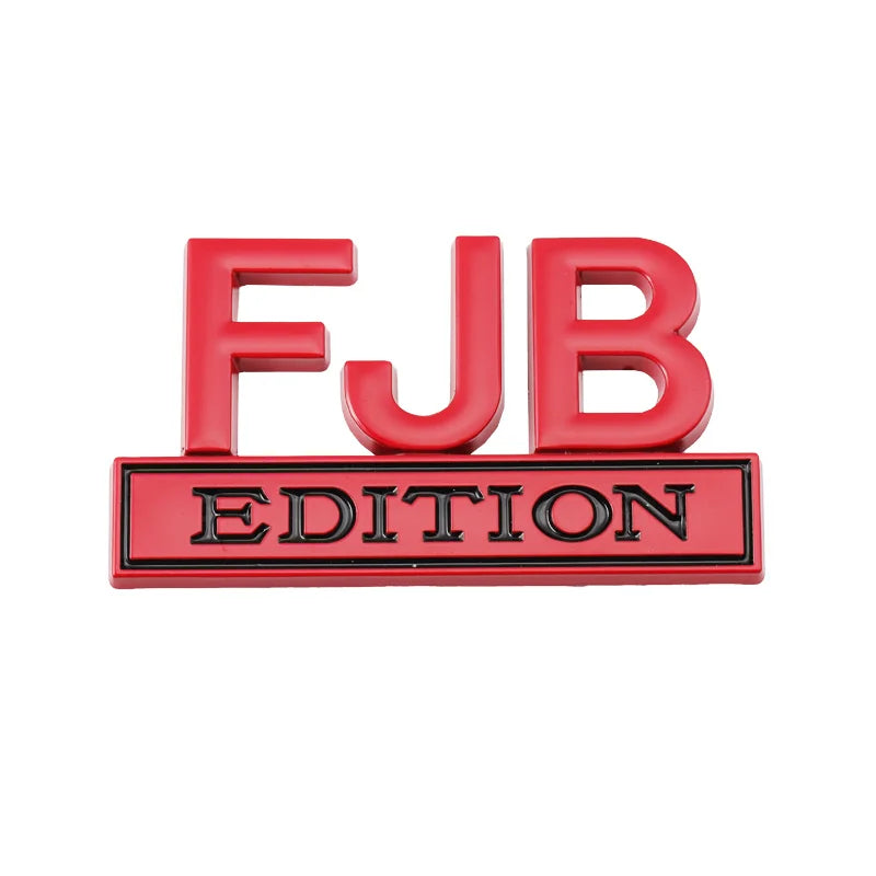 FJB Logo Edition Emblem Badge Front Hood Grille Car Sticker for Jeep Compass Renegade Ford RS200 F350 F250 F150 Silverado RAM