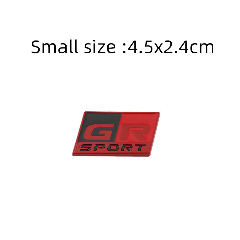 3D Metal Car Sticker GR Sport Logo Badge Emblem Decal for Toyota HV GR Sport YARiS GRMN RZ RC RS Prius Lexus Harrier GR Sticker