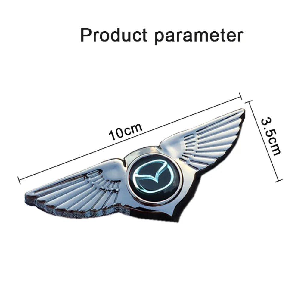 3D Metal Car Front Hood Wings Emblem Side Badge Sticker Decal for Mazda 3 5 6 Axela RX8 RX7 MX3 6 Atenza MX5 CX9 CX5 CX7 323 626