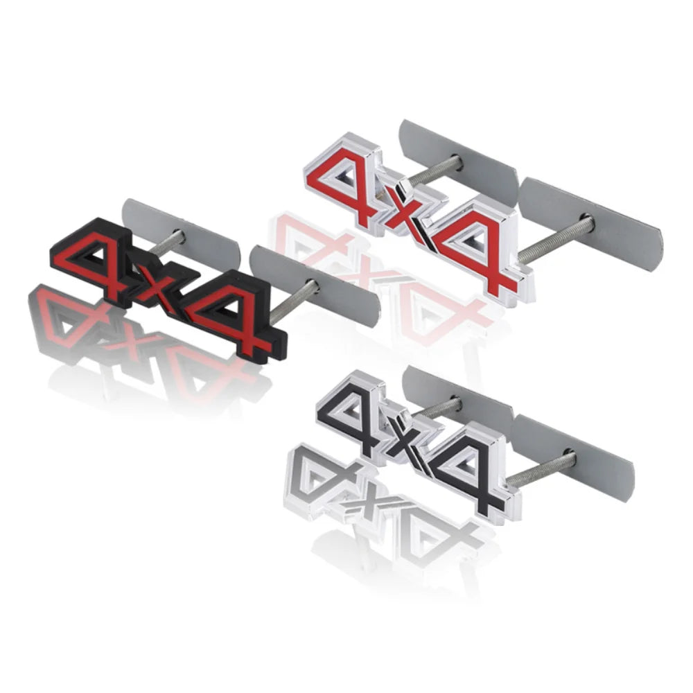 Car Sticker 4X4 4WD Logo Trim Front Hood Grille Emblem Badge Rear Trunk Car Decals for Audi Mitsubishi Mercede BMW Nissan Toyota