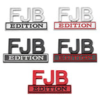 FJB Logo Edition Emblem Badge Front Hood Grille Car Sticker for Jeep Compass Renegade Ford RS200 F350 F250 F150 Silverado RAM