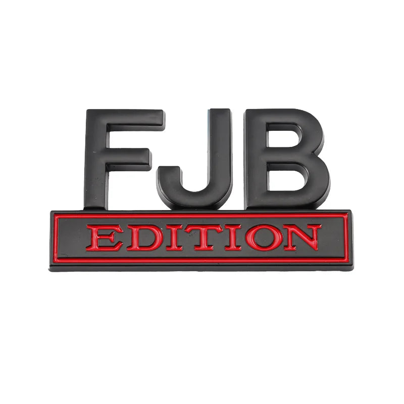 FJB Logo Edition Emblem Badge Front Hood Grille Car Sticker for Jeep Compass Renegade Ford RS200 F350 F250 F150 Silverado RAM
